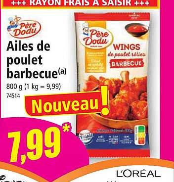 ailes de poulet barbecue père dodu