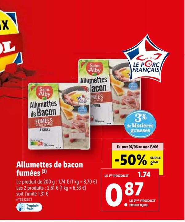 allumettes de bacon fumées saint alby