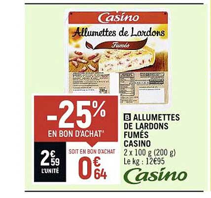 Allumettes De Lardons Fumés Casino