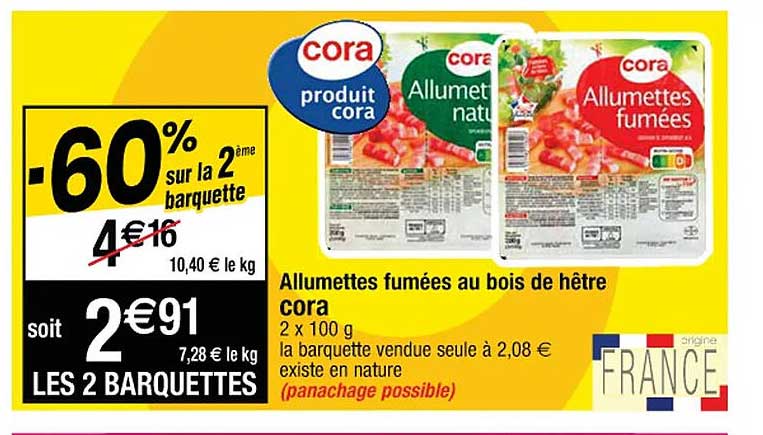Allumettes Fumées Au Bois De Hêtre Cora