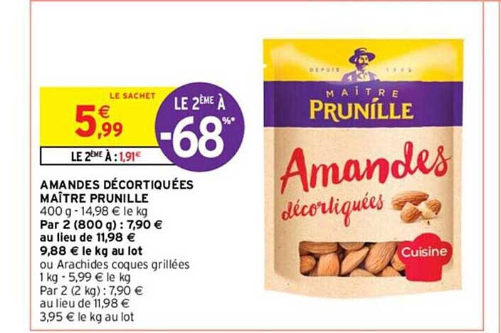 Amandes Décortiquées Maître Prunille