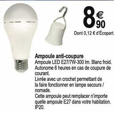 ampoule anti-coupure