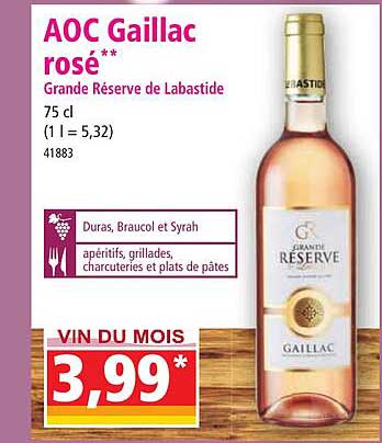 Aoc Gaillac Rosé Grande Réserve De Labastide