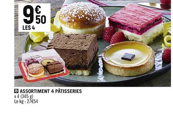 Assortiment 4 Pâtisseries