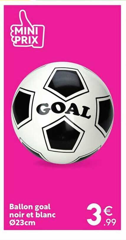 Ballon Goal Noir Et Blanc ø23 Cm