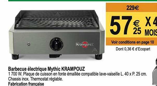 barbecue électrique mythic krampouz