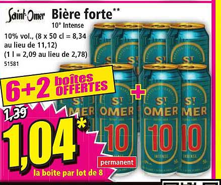 bière forte 10° intense saint-omer