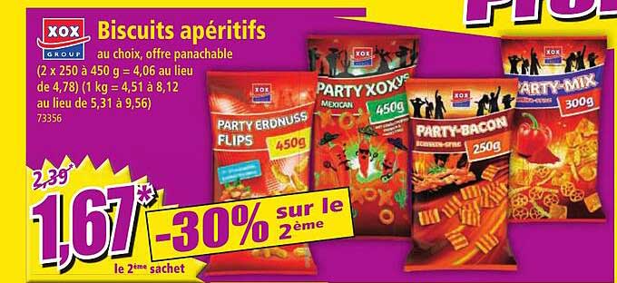 biscuits apéritifs xox group