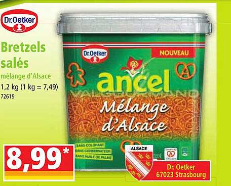 bretzels salés mélange d'alsace dr oetker