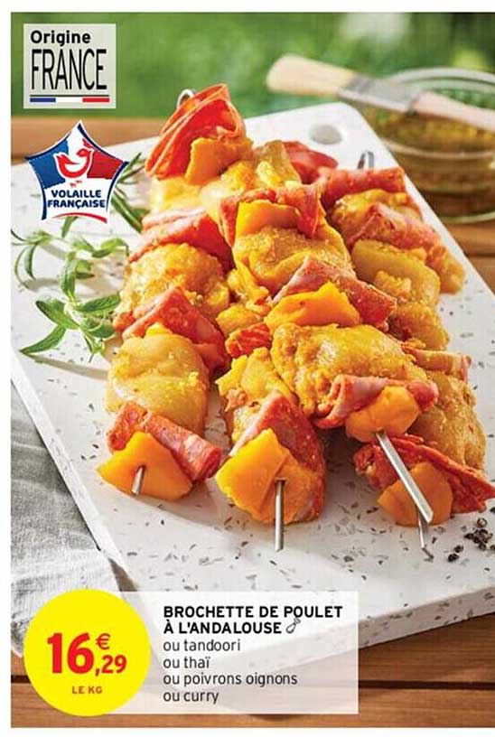 brochette de poulet à l'andalouse