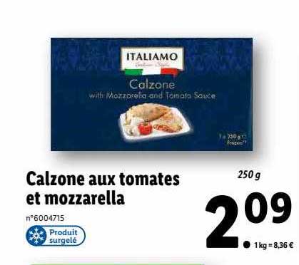 calzone aux tomates et mozzarella italiamo