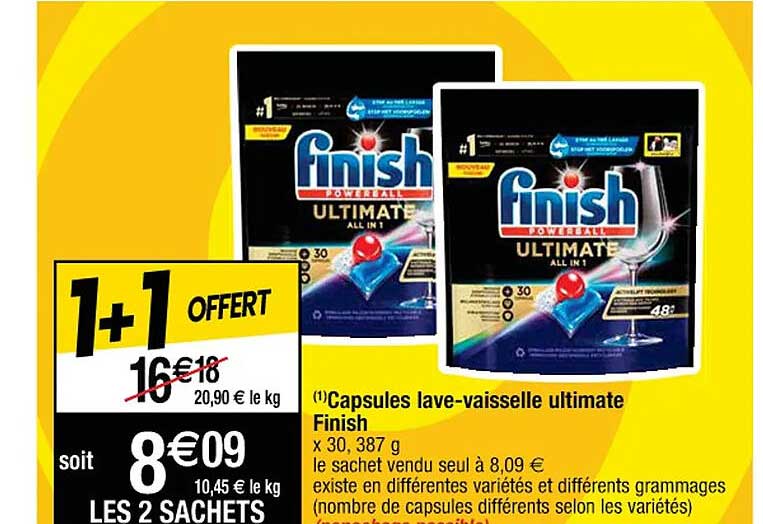 capsules lave-vaisselle ultimate finish