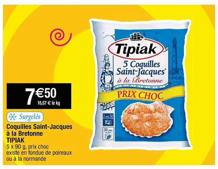 coquilles saint-jacques à la bretonne tipiak