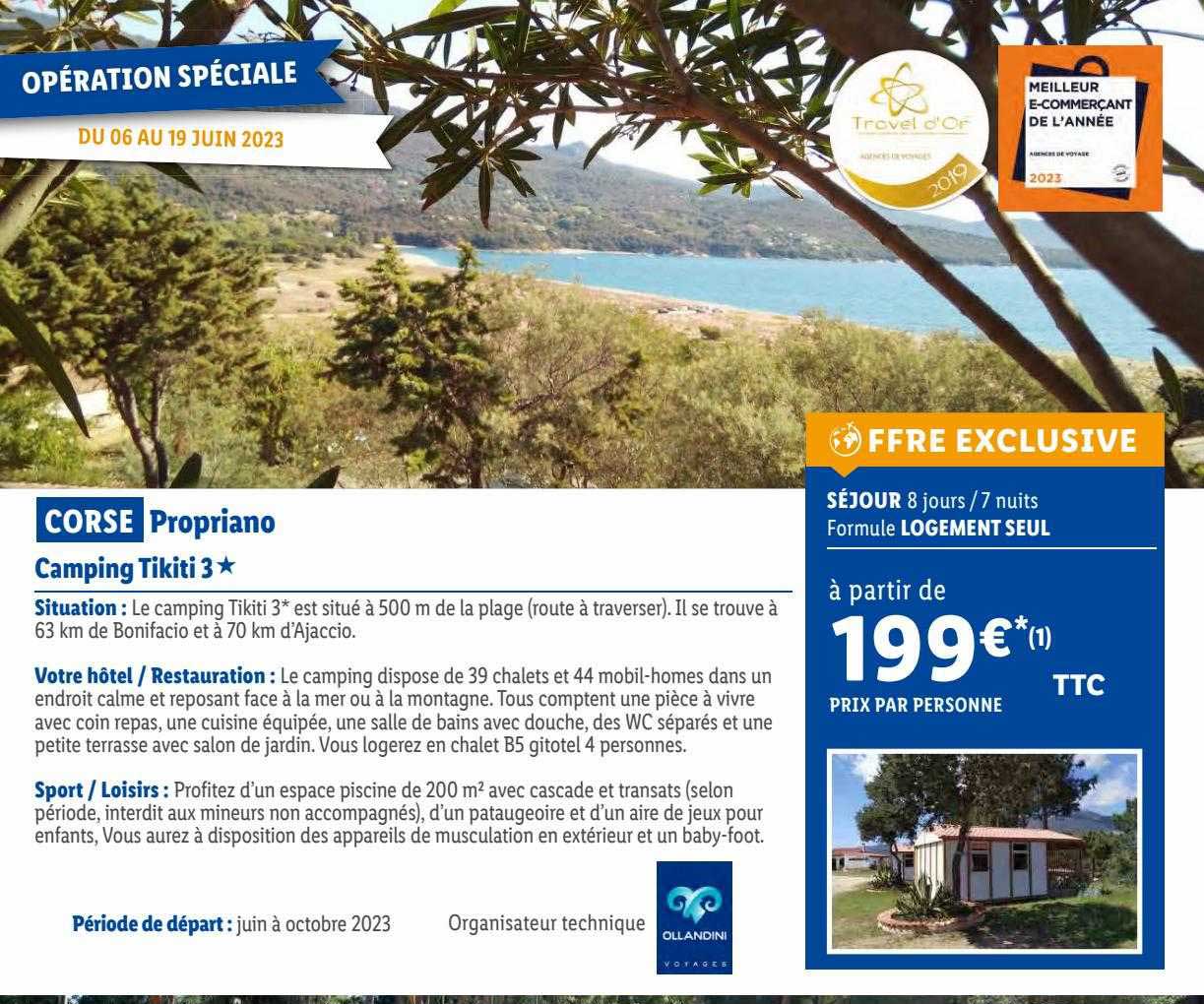 corse propriano : camping tikiti 3*