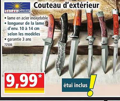 couteau d'extérieur solax-sunshine
