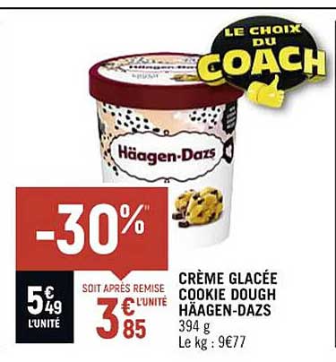 crème glacée cookie dough häagen-dazs