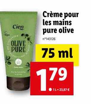 Crème Pour Les Mains Pure Olive Cien