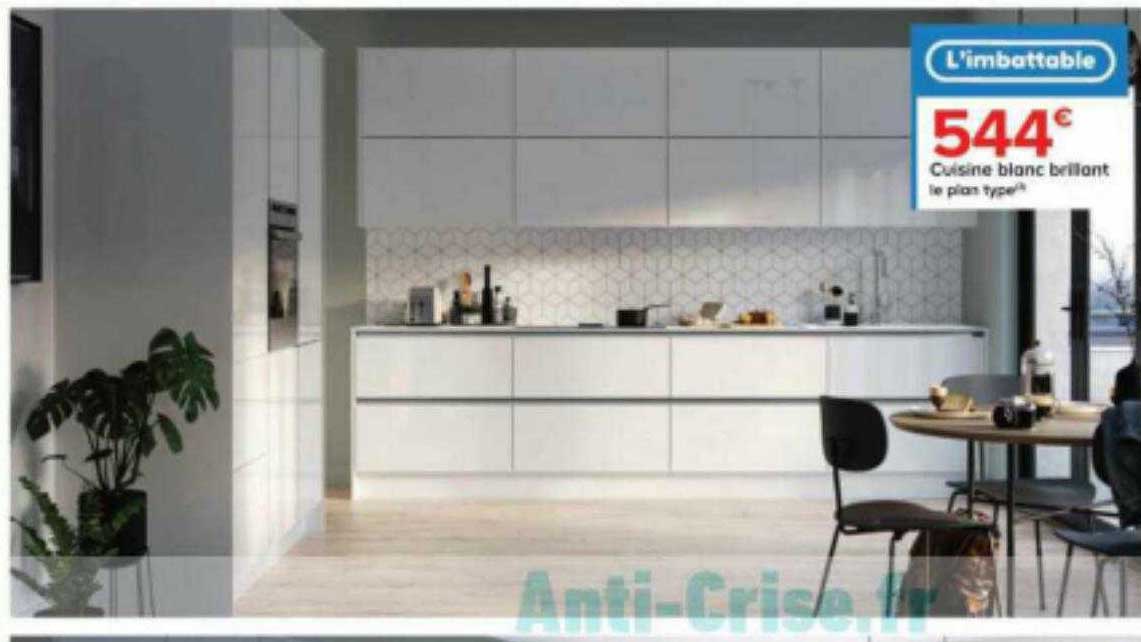 Cuisine Blanc Brillant