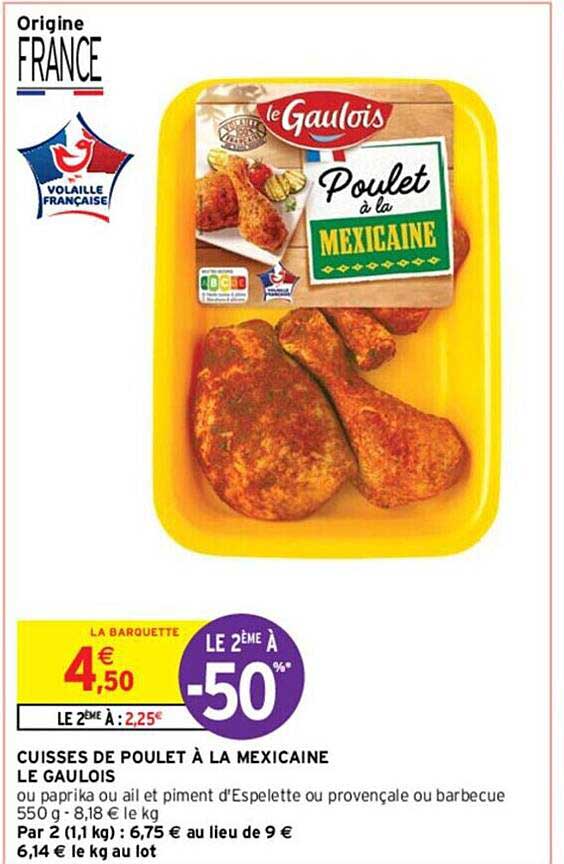 Cuisses De Poulet à La Mexicaine Le Gaulois