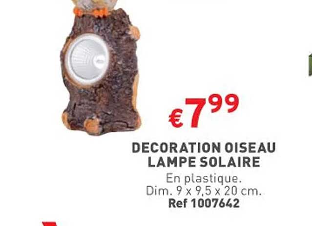 Décoration Oiseau Lampe Solaire