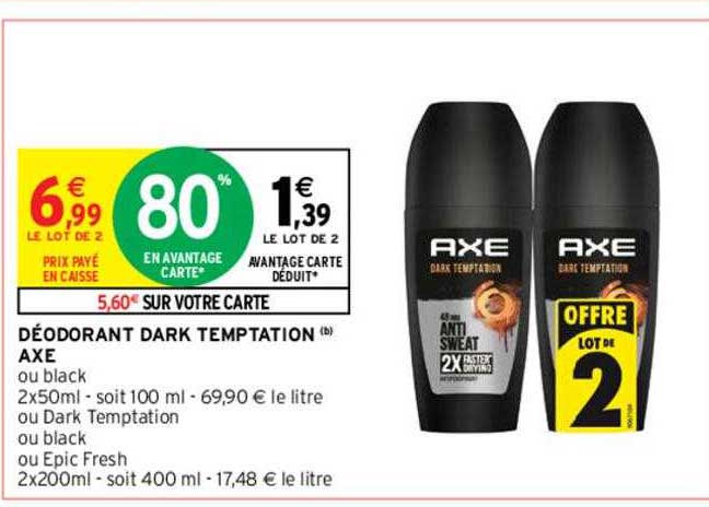 déodorant dark temptation axe
