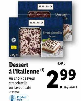 dessert à l'italienne italiamo