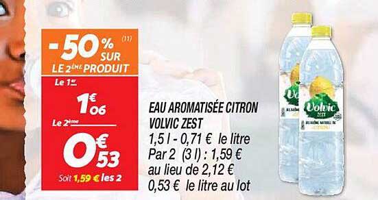 Eau Aromatisée Citron Volvic Zest