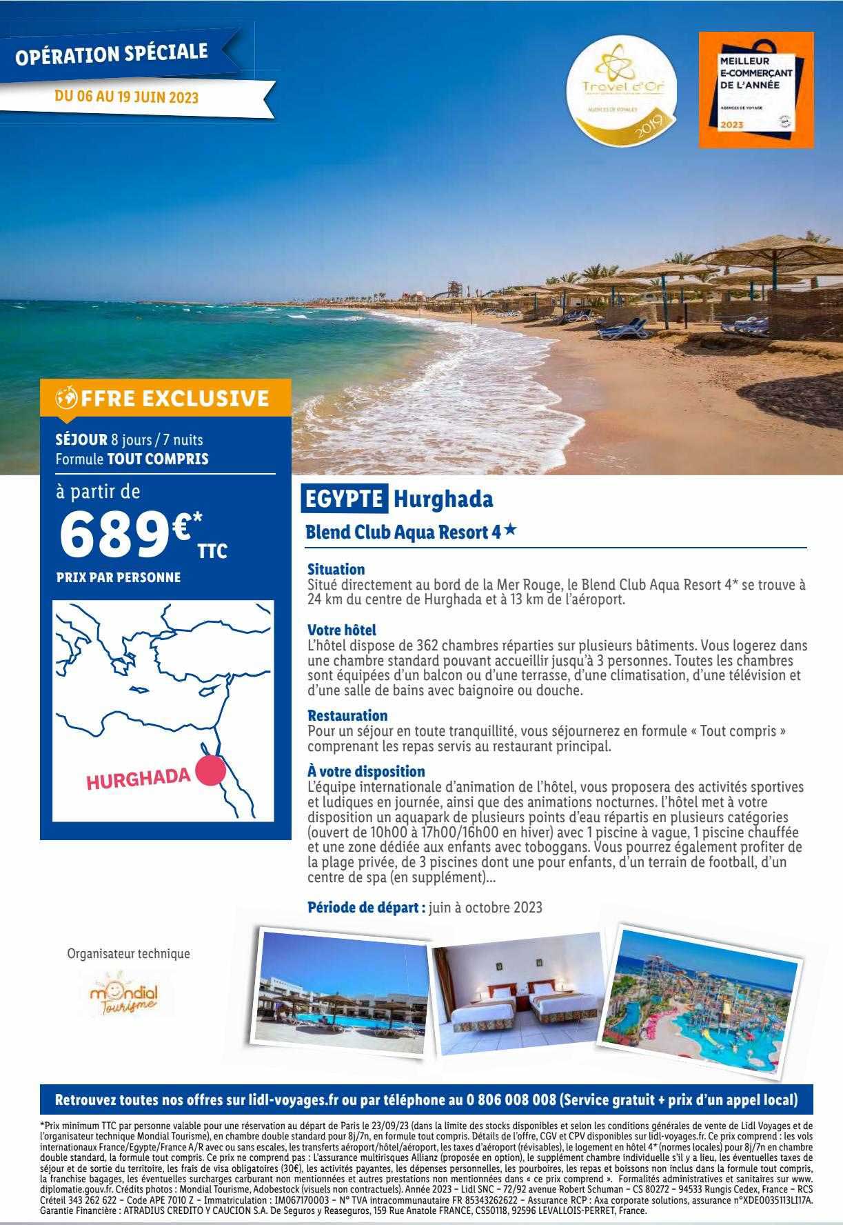 egypte hurghada : blend club aqua resort 4*