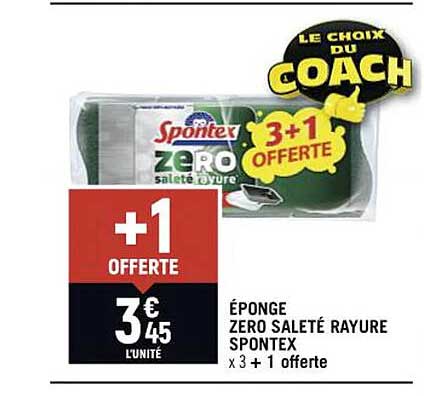 éponge zéro saleté rayure spontex