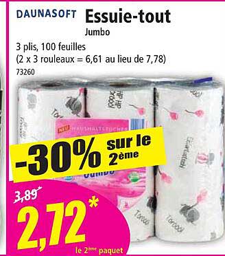 essuie-tout jumbo daunasoft