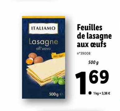 Feuilles De Lasagnes Aux œufs Italiamo
