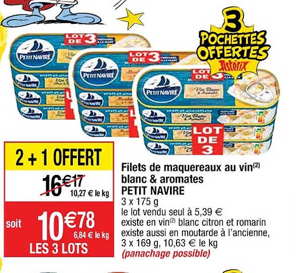 Filets De Maquereaux Au Vin Blanc & Aromates Petit Navire