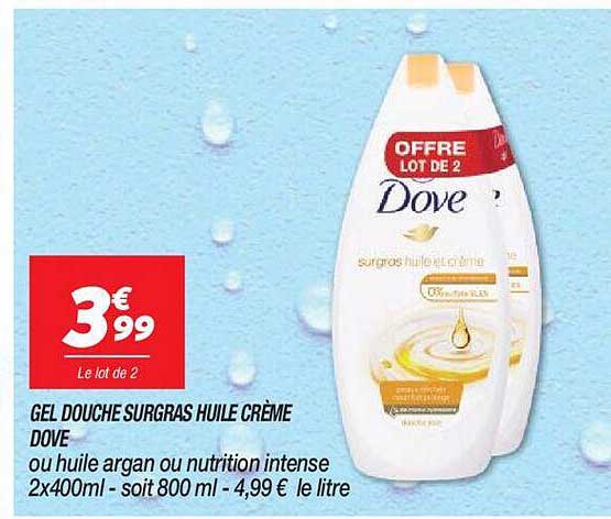 Gel Douche Surgras Huile Crème Dove