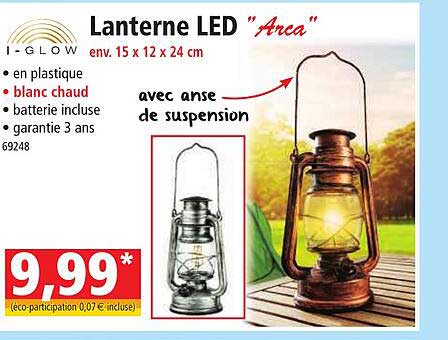 lanterne led "arca" i-glow