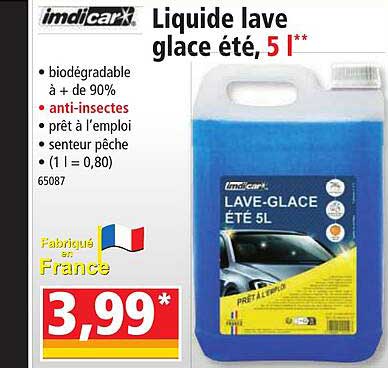 liquide lave glace été, 5l imdi car