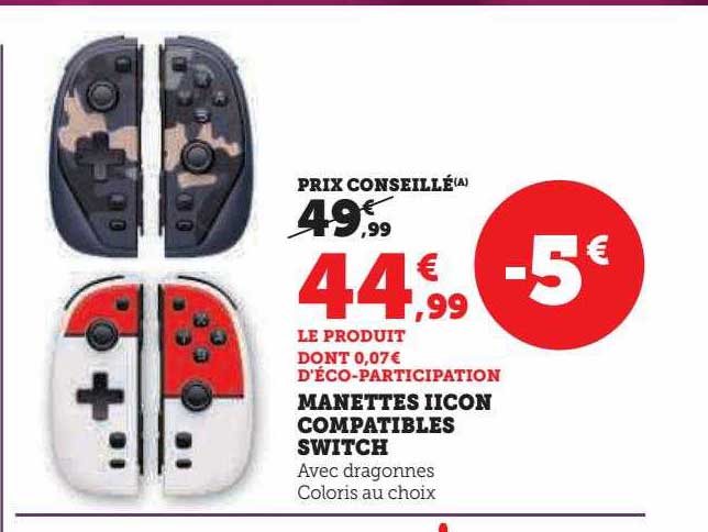 manettes iicon compatibles switch
