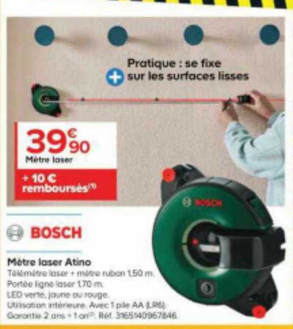 mètre laser atino bosch