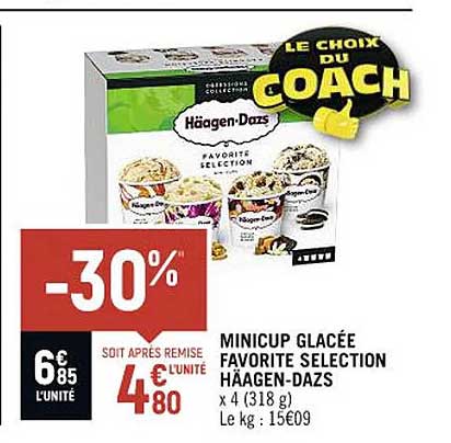 minicup glacée favorite selection häagen-dazs