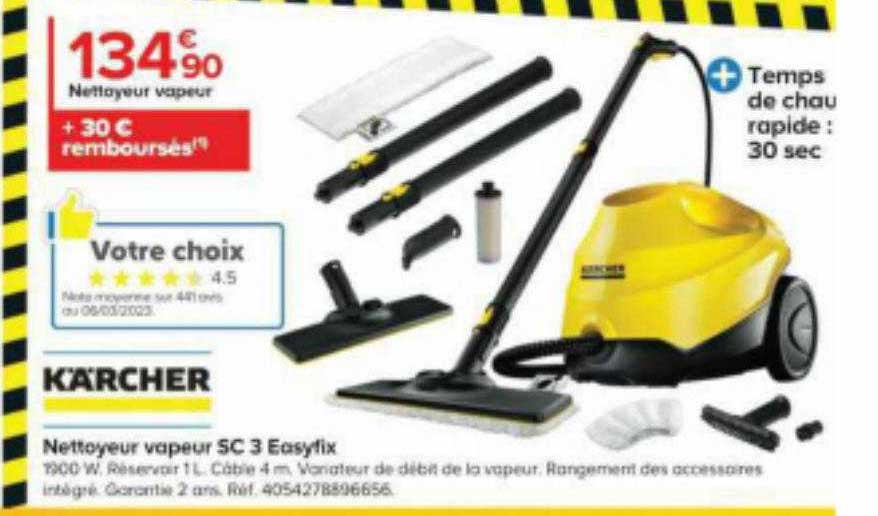 nettoyeur vapeur sc 3 easyfix kärcher