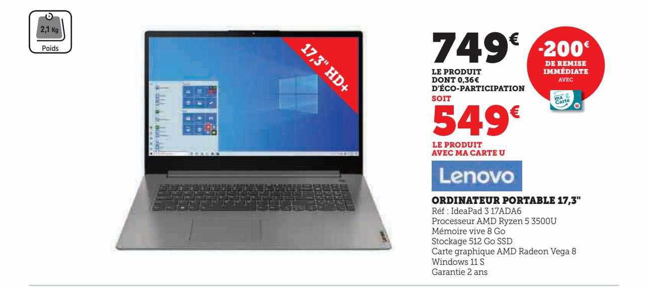 Ordinateur Portable 17,3" Lenovo