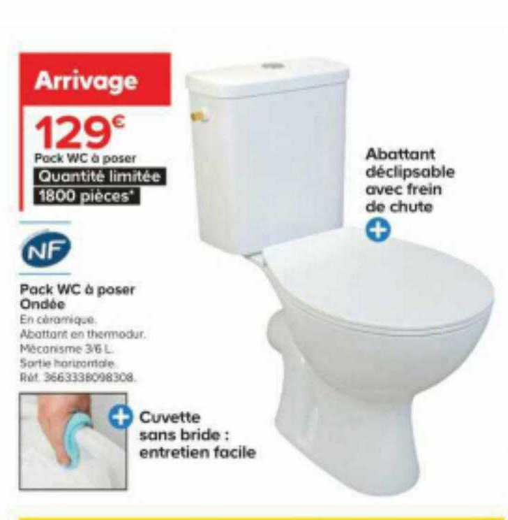 pack wc à poser ondée