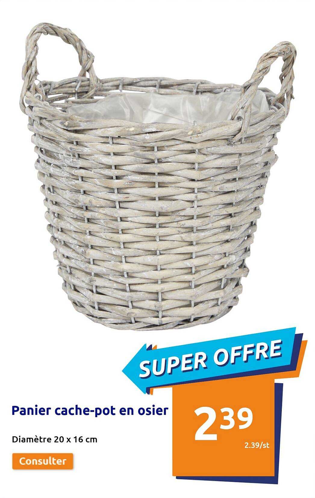 panier cache-pot en osier