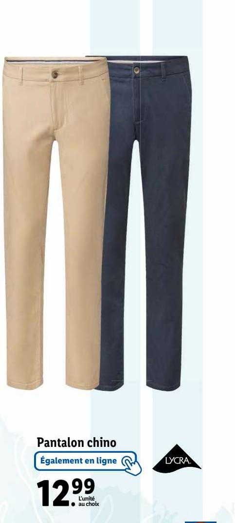 pantalon chino lycra