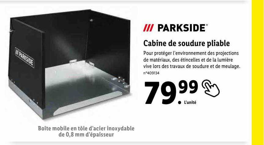 parkside cabine de soudure pliable