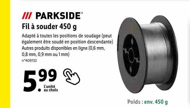 parkside fil à souder 450g