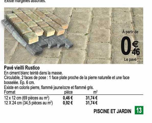 pavé vieilli rustico