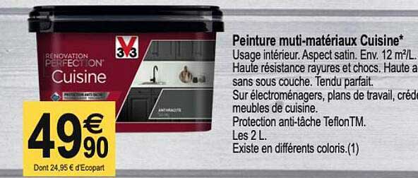 peinture multi-matériaux cuisine v33