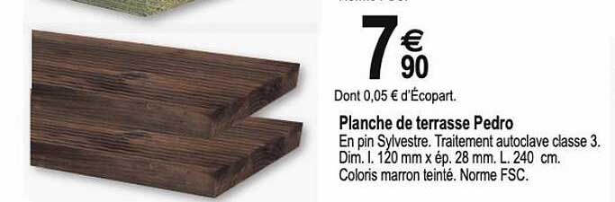 planche de terrasse pedro