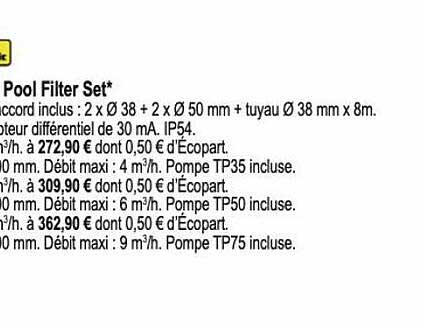 pool filter set