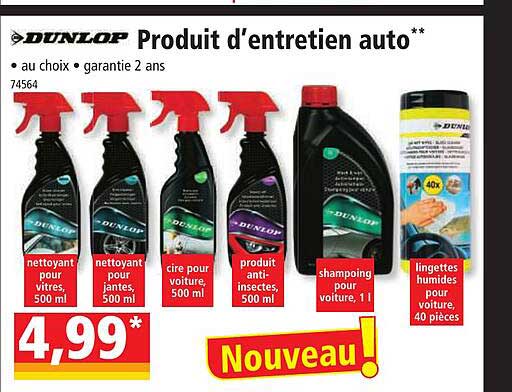 produit d'entretien auto dunlop